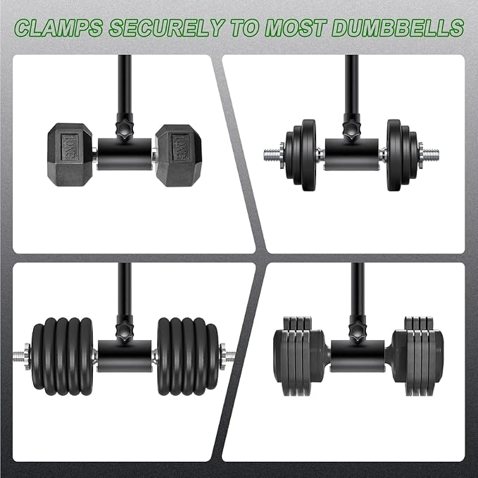 Kipika Adjustable Dumbbell to Barbell Converter - EZ Curling Bar Adapter - Versatile Weightlifting Equipment for Home Gym