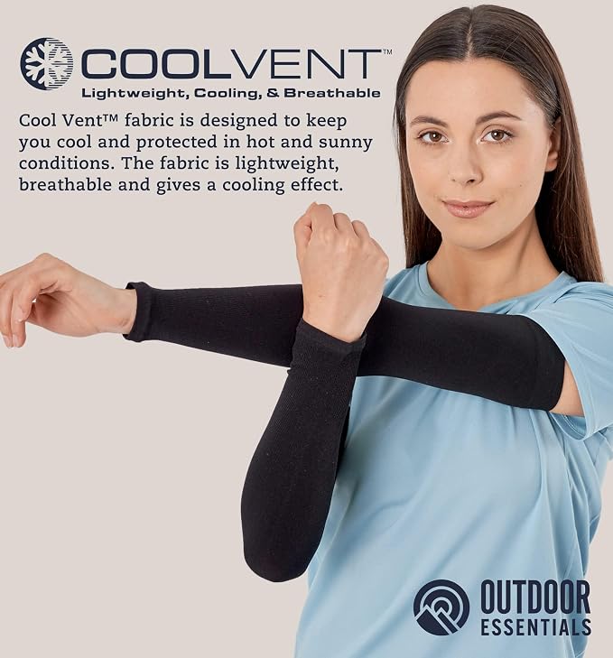 OutdoorEssentials UV Sun Sleeves for Men & Women, Cooling Arm Sleeves UPF 50+ | Golf, Tattoo Cover Up, Sun Protection