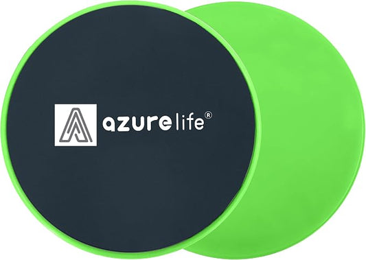 A AZURELIFE Exercise Core Sliders, Dual Sided Exercise Gliding Discs Use on Carpet or Hardwood Floors, Light and Portable, Perfect for Abdominal&Core Workouts