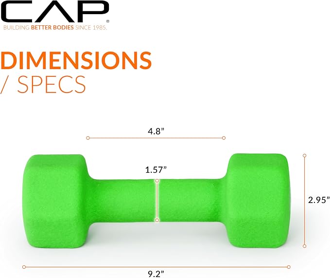 CAP Barbell Neoprene Dumbbell Weights Pairs & Sets | Color Series
