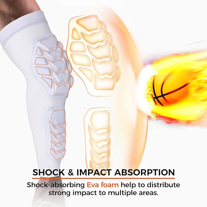 COOLOMG Football Arm Pads Padded Forearm Elbow Sleeves | Padded Compression Arm Sleeves for Football Basketball Volleyball 1 Pair