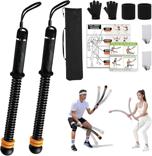 Ropeless Battle Ropes, Adjustable Weight Portable Cordless Workout Rope | for Home Gym, HIIT, Strength & Low-Impact CardioVariable Resistance, Quiet Training for Men & Women, Include Storage Bag