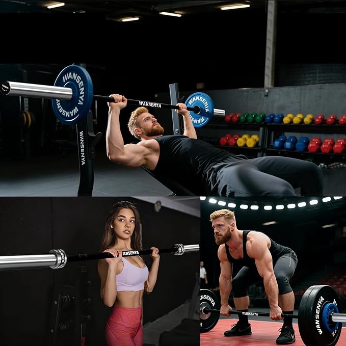 7FT Olympic Barbell 45lb,28MM 2 Inch Olympic Bar for No. 45 Steel,Olympic Weight Bars for Lifting,CrossFit,Bench Press,Deadlift,Squats,Strength Training bars