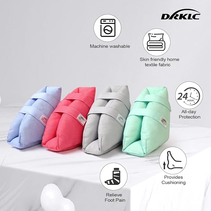 Heel Protector Cushion for Pressure Sores,Adjustable Foot Support Boot Surgery Recovery Supplies for Elderly Bedridden Pressure Ulcer Cushion Ankle Pillow for Bed, Wheelchairs