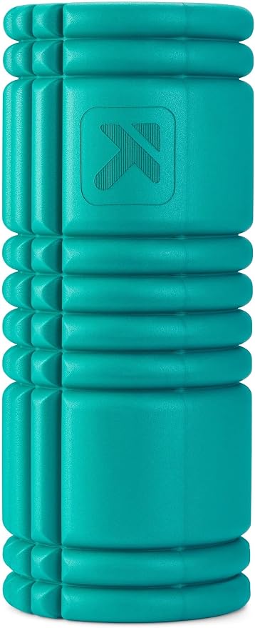 TriggerPoint Grid Patented Multi-Density Foam Massage Roller for Exercise, Deep Tissue and Muscle Recovery - Relieves Muscle Pain & Tightness, Improves Mobility & Circulation (13"), Teal