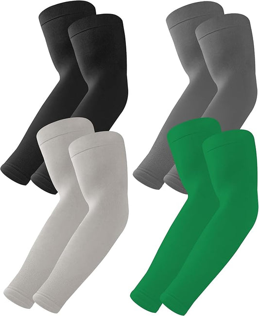 BHYTAKI UV Sun Protection Arm Sleeves, UPF 50 Sports Cooling Arm Compression Sleeves for Men Women Teenager