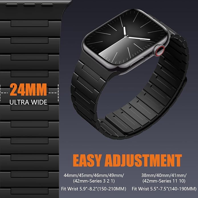 SNBLK Magnetic Watchband Compatible with Apple Watch for Men 44mm 45mm 46mm 49mm 42mm 41mm 40mm 38mm Women, Silicone Sport Strong Magnet Strap for iWatch Series 11 Ultra 3 Ultra 2 Se 10 9 8 7 6 5 4 1