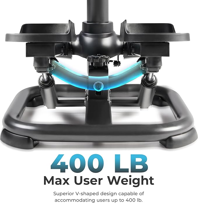 Sunny Health & Fitness Smart Power Stepper with Resistance Bands for Cardio