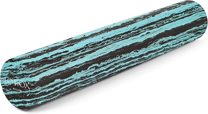 OPTP Lo Rox Foam Roller – Moderately Firm Density, Round, Teal, 36" x 6"