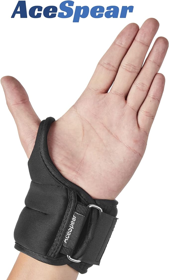 Wrist Weights with Thumb Loops Lock for Men Women 1lb*2 2lbs*2 3lbs*2 Ankle Weights Weighted Gloves for Running Strength Training Walking Exercises