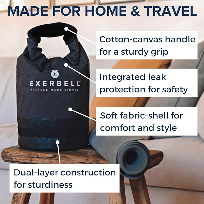 Foldable Adjustable Kettlebell 4-30lbs – Portable Water Sandbag Functional Strength Tool – Soft Floor-Friendly Mobility Gear for Home Gym Travel – Leak-Resistant Load with Internal Scale