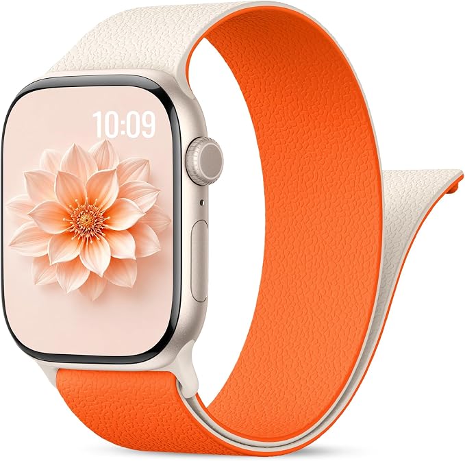 Magnetic Silicone Sport Band for Apple Watch 42mm 46mm 49mm 38mm 40mm 41mm 44mm 45mm Men Women, Patented Auto Lock Breathable Soft Loop for iWatch Ultra SE Series 11 10 9 8 7 6 5 4 3 2 1 All Day Comfort