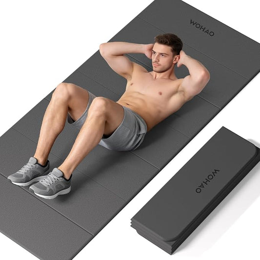 7-Fold Yoga Mat 74"x31" | 0.31 Inch Thick, Extra Wide Non-Slip POE Mat, For Travel, Storage, Yoga, Pilates, Meditation & Home Gym