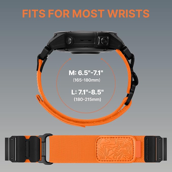 Bandletic 22mm Quick Fit Compatible with Garmin Instinct 3 2 Watch Band | CSPE Rib Bonds Buckle,Durable,Adjustable for Fenix 8 E 47mm/7 6 Pro/5 Plus/Forerunner 965/955/945/Approach S70/S62/S60/Epix