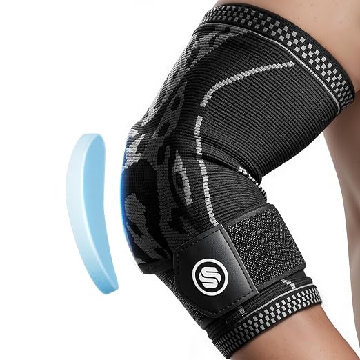 Elbow Compression Sleeve for Tendonitis, Bursitis Elbow Pad Brace | Elbow Brace with Side Springs & Foam Padding for Olecranon Joint Pain, Arthritis, Bursa Protection, Men & Women(Small)