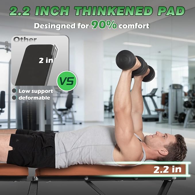 1000 LBS Adjustable Weight Bench with Roman Chair 75°to -20°FID | Utility Workout Bench for Home Gym Sit Up/Decline/Incline Bench Press Exercise Equipment Strength Training