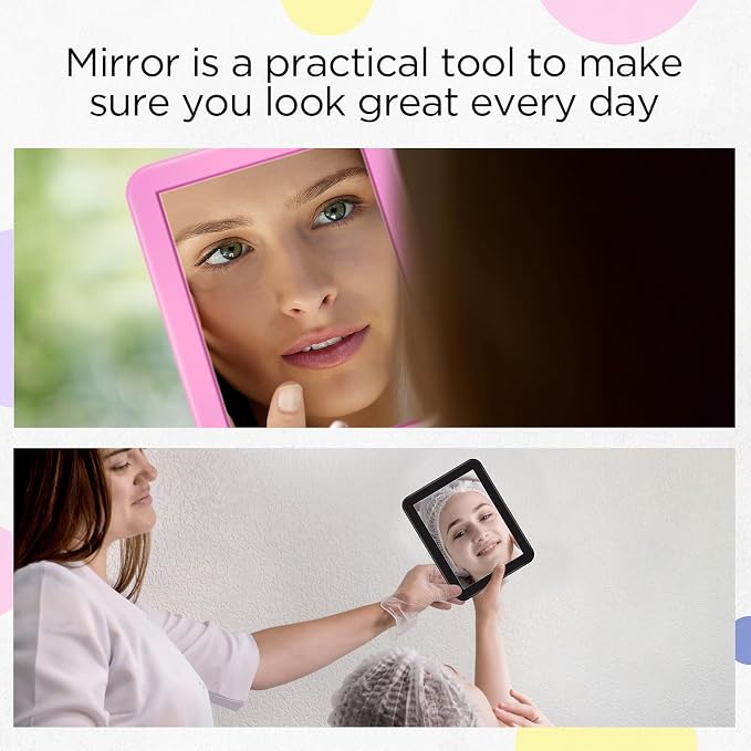 Leinuosen 50 Pcs Magnetic Locker Mirror 5" x 7" Small Mirror for Locker Accessories Real Glass Mirror for Gym Locker Decorations Office Cabinet Bathroom Household Refrigerator Workshop Toolbox