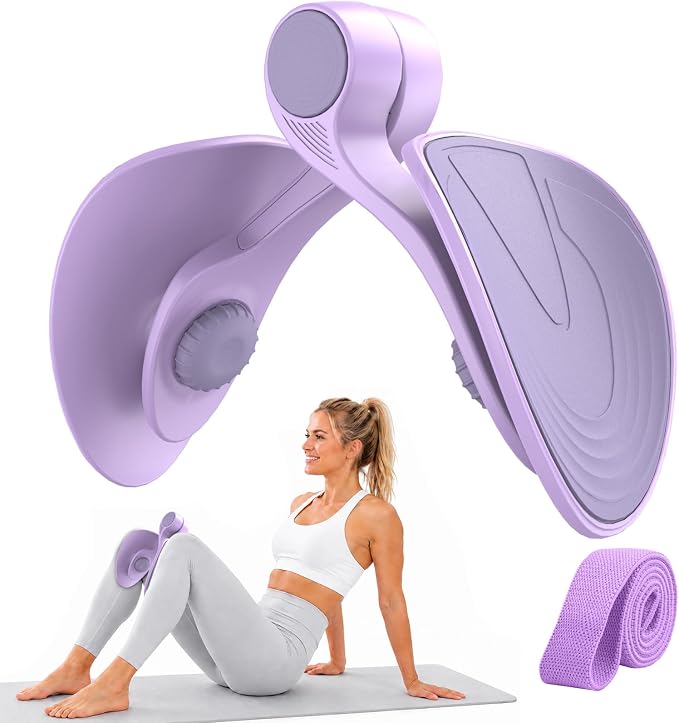 Pelvic Floor Exercise Devices 35lb Resistance Kegel Thigh Trainer with Band | Pelvic Floor Muscle Training, Inner Thigh Exerciser, Postpartum Recovery Support for Women, Suitable for Women and Men