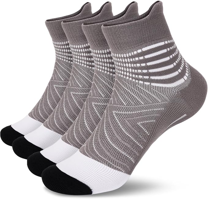 IRAMY Compression Ankle Support Socks Women - Wicking, Cushioned Athletic, Plantar Fasciitis Relief 2/3/6 Pairs
