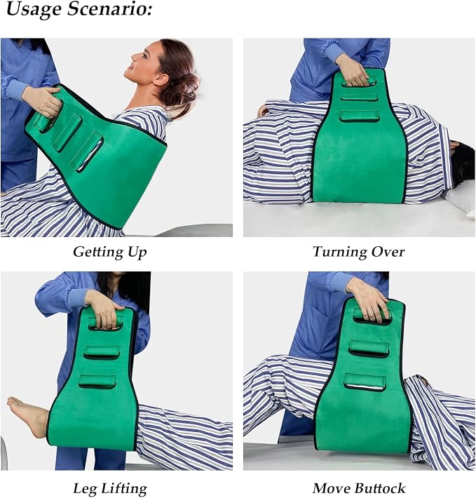 Transfer Belt Transfer Sling Padded Gait Belts with Seniors Patient Lift | Heavy Duty Gait Belt,Mobility Standing and Lifting Aid for Disabled,Elderly,Injured-Safely Move from Bed and Wheelchair