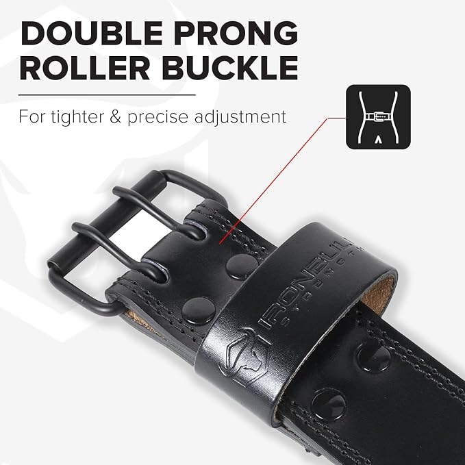 7mm Leather Weight Lifting Belt (IPF Approved) – 4” to 2” Tapered Weightlifting Belt for Powerlifting, Olympic Lifting, Gym & Workout – Back Support Belt for Men & Women