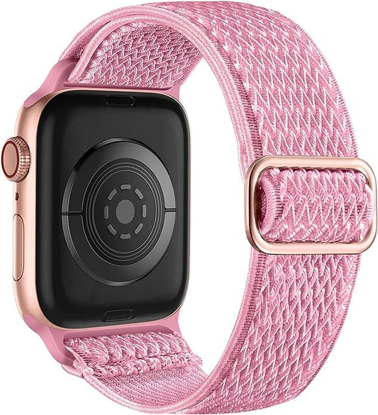 Lerobo Stretchy Nylon Solo Loop Band, Compatible with Apple Watch Series 11 10 9 8 7 6 5 4 3 SE3/2/1 Ultra3/2/1, Adjustable Strap for iwatch Band 44mm 45mm 46mm 49mm 42mm 40mm 41mm 38mm for Women Men