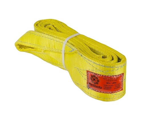 Kennedy Wire Rope & Sling Co. 4" x 10' 2-Ply Twist Eye Polyester Lifting Sling (Various Sizes in Listing) Made in The USA