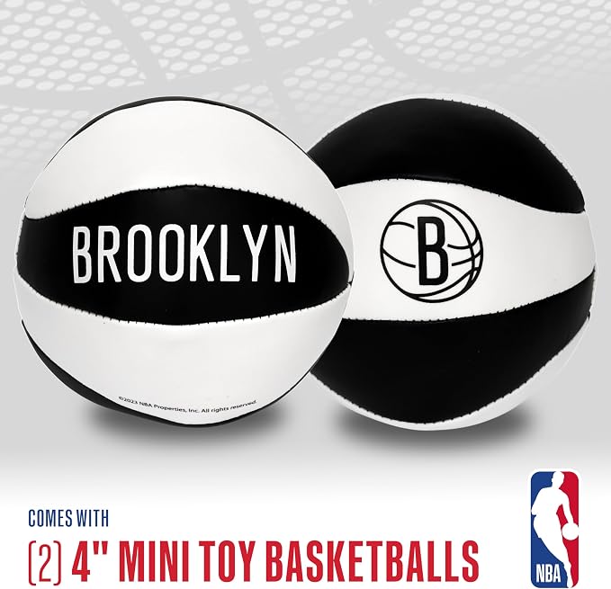 Franklin Sports NBA Toy Basketballs - 2 Pack of Kids Soft Mini Basketballs for Over The Door + Indoor Hoops - NBA Fan Shop