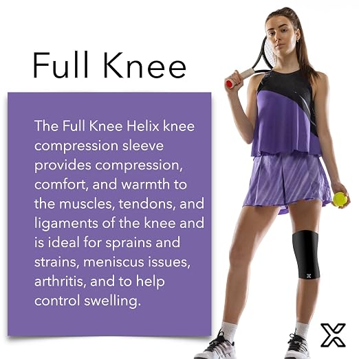 Body Helix Full Knee Compression Sleeve for Knee Pain Relief - Arthritis, Meniscus, Swelling, ACL, Sprains - Knee Sleeve for Women and Men (Royal Blue, Small)