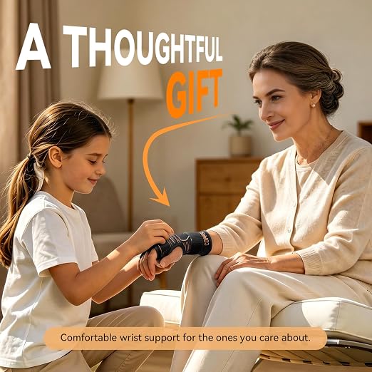 Copper Ultra-Light Wrist Compression Sleeve for Women and Men, 1 Pack | Carpal Tunnel Wrist Brace for Night Support & Work, Hand Brace for Tendonitis & Arthritis Relief, Fits Right or Left Hand