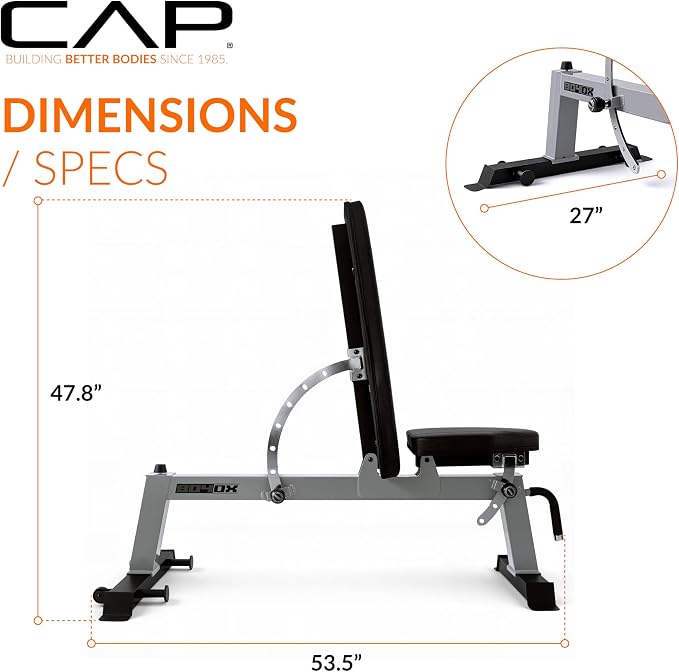CAP Barbell Deluxe Utility Weight Bench | Multiple Colors
