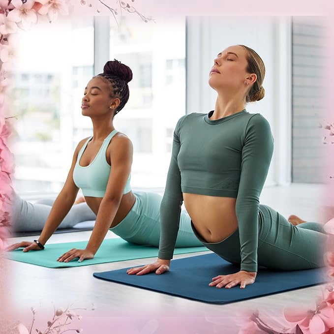 Timgle 6 Pack Yoga Mats Bulk 68 x 24 Inches Non Slip Exercise Yoga Mat 4 mm Thick Anti Slip Tear Resistant Sports Gym for Fitness Stretching Home Workout and Studio