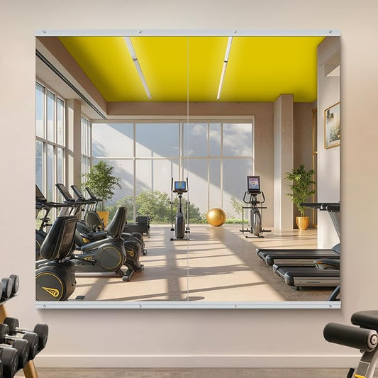 Home Gym Mirror Wall Mounted,55x30 Inch,2PCS Full Length Mirror