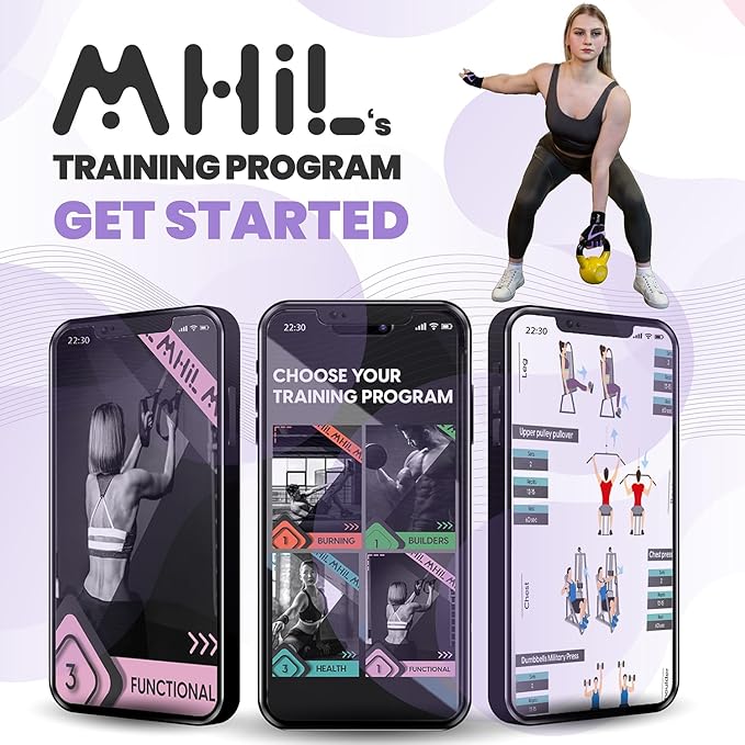 MhIL Workout Gloves for Women – Breathable Gym Gloves for Women with Palm Protection and Enhanced Grip – Padded Weight Lifting Glove for Womens with Wrist Wraps Support Weightlifting Exercise Cycling