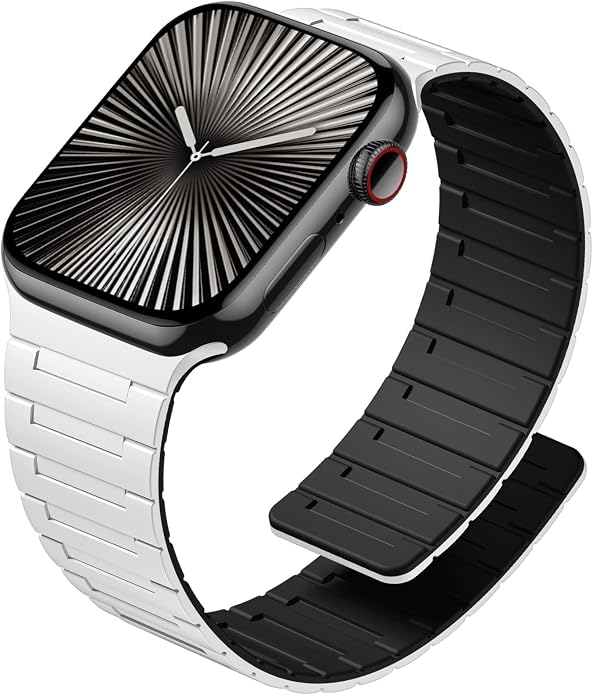 SNBLK Magnetic Watchband Compatible with Apple Watch for Men 44mm 45mm 46mm 49mm 42mm 41mm 40mm 38mm Women, Silicone Sport Strong Magnet Strap for iWatch Series 11 Ultra 3 Ultra 2 Se 10 9 8 7 6 5 4 1