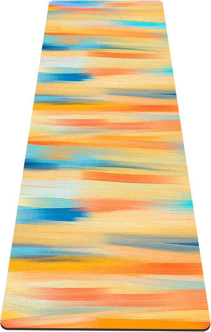 nuveti Yoga Mat Print Extra Thick TPE Non Slip Fitness Exercise Mat with Carrying Bag,72"x24" Extra Thick 6MM Exercise & Workout Mat for Yoga, Pilates Fitness and Floor Exercises