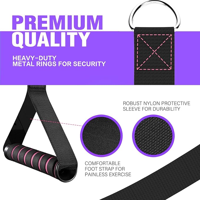 Bbtops Pilates Bar Kit with Resistance Bands,Pilates Bar with Stackable Bands Workout Equipment for Legs,Hip,Waist and Arm,Exercise Fitness Equipment for Women & Men Home Gym Yoga Pilates