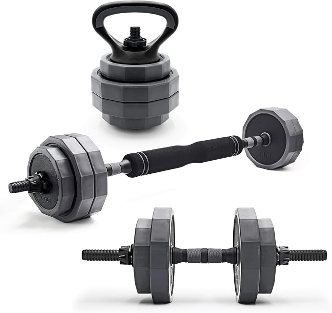 CAP Adjustable Weight Set, Multi-Use Adjustable Dumbbell Set for Home Gym Strength Training, Quick Change Free Weights System, Compact Workout Equipment, Multiple Weight Options