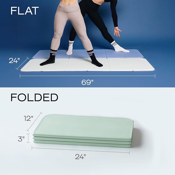 Stakt The Original Foldable Yoga Mat - Non-Slip | Premium foldable exercise & workout mat with non-slip surface, portable for studio or home use, as seen on Shark Tank