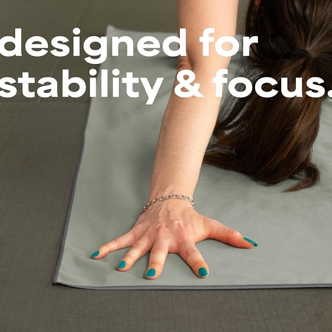 S&T INC. Aura Microfiber Yoga Mat Towel, 2 Pack, 26.5" x 72", Grey | Soft and Absorbent, Quick-Dry for Gym, Pilates, and Hot Yoga, Compact for Gym Bag, Machine Washable