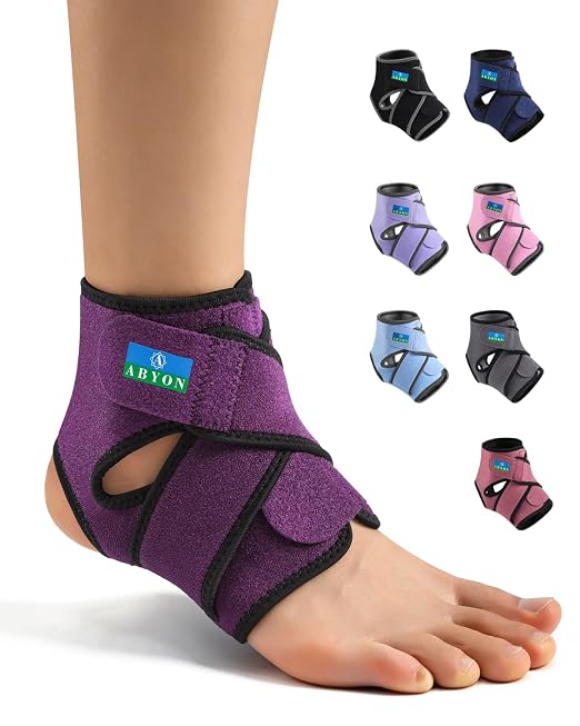 Ankle Brace for Men & Women,Breathable Neoprene Ankle Support with Adjustable Figure-8 Straps for Customizable Support , Ankle Wrap Compression Sleeve for Plantar Fasciitis Relief, Arthritis, Tendonitis, Ankle Sprain