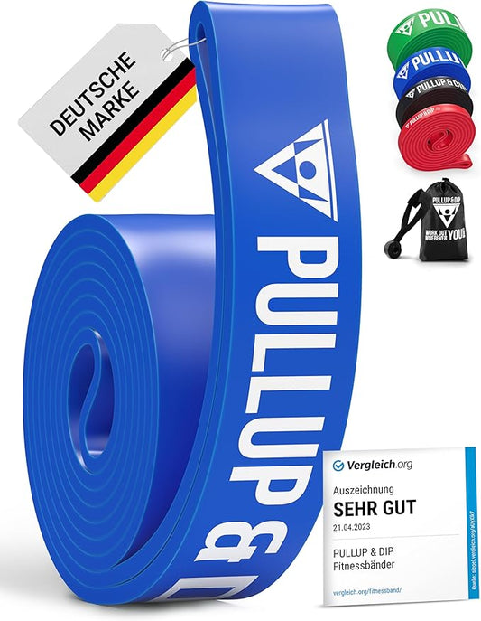 Pullup & DIP Fitness Bands, Resistance Bands with Bag, Door Anchor (with Sets) and Exercise Guide - Single & in Value Set, Pull-Up Band Fitness Band for Calisthenics