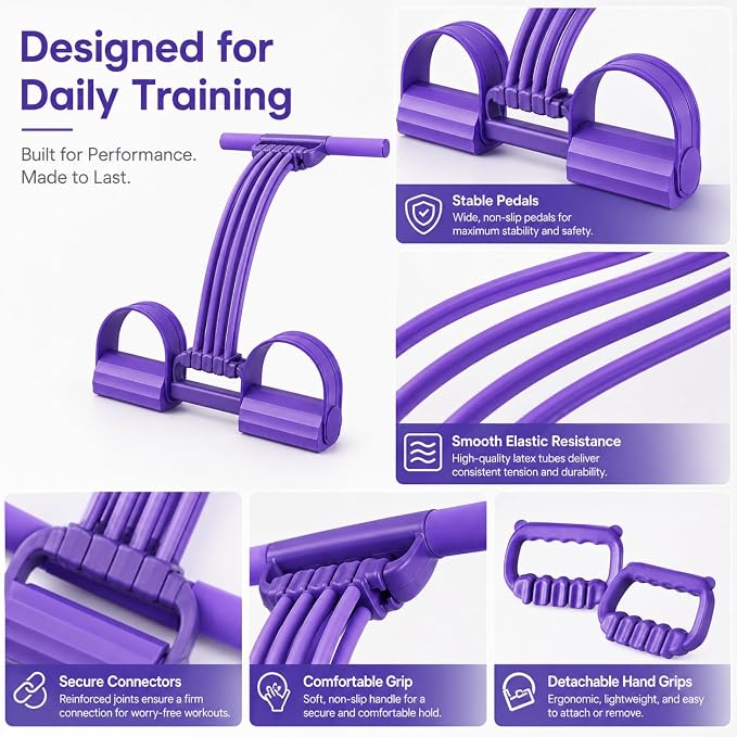 Pedal Resistance Band with Handles