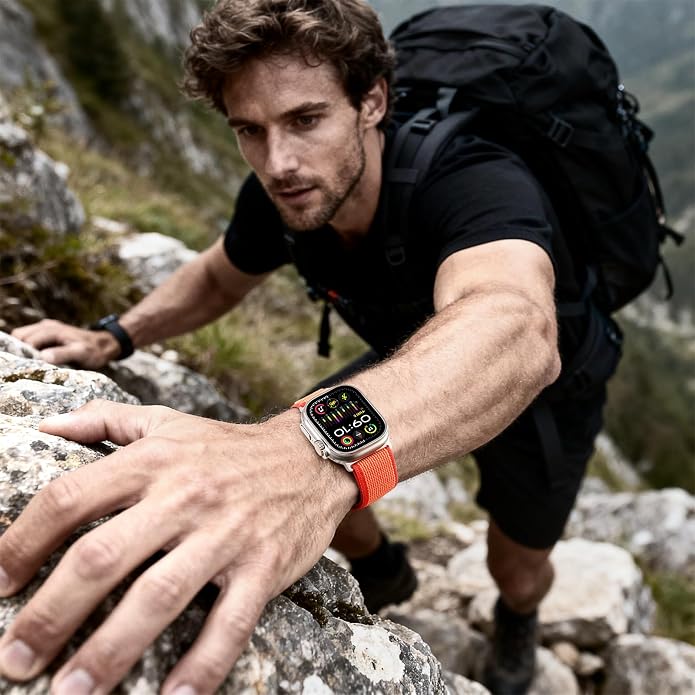 Elastic Sport Band for Apple Watch Ultra 3/2/1 Bands 49mm 46mm 45mm 44mm 42mm 41mm 40mm 38mm Men Women, Adjustable Parachute Buckle Nylon Fabric Wristband for iWatch Series 11 10 SE 9 8 7 6 5 4 3