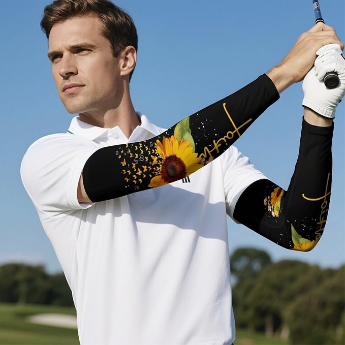 Marble Sports Compression Arm Sleeves for Men & Women - Youth Arm Sleeve Baseball Volleyball Sleeves & Basketball Sleeve