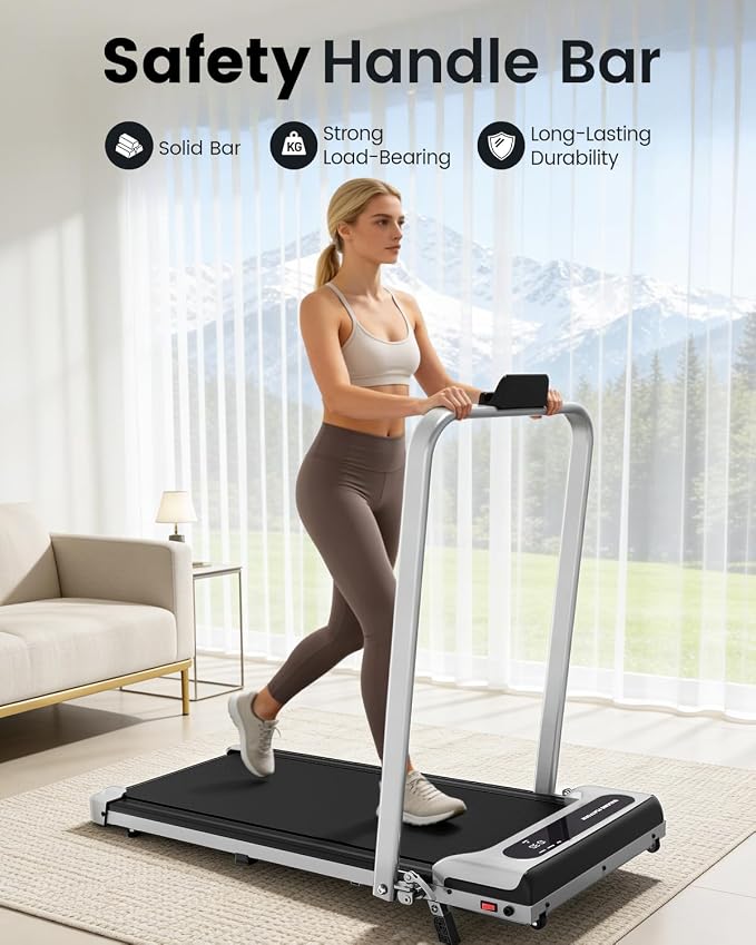 Yagud Walking Pad, Walking Pad Treadmill for Home Office, Portable Under Desk Treadmill with Remote Control and LED Display, Walking Jogging Running Machine