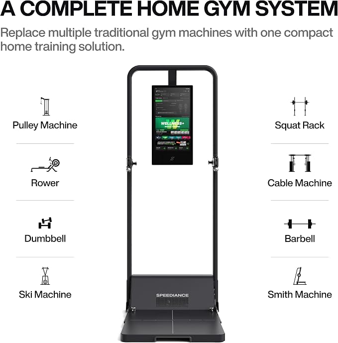 Speediance Gym Monster Smart Home Gym, Multifunctional Strength Training Machine, Smith Machine Power Cage Workout Station, Squat Rack Cable Machine, Full Body Fitness Equipment for Home Workout