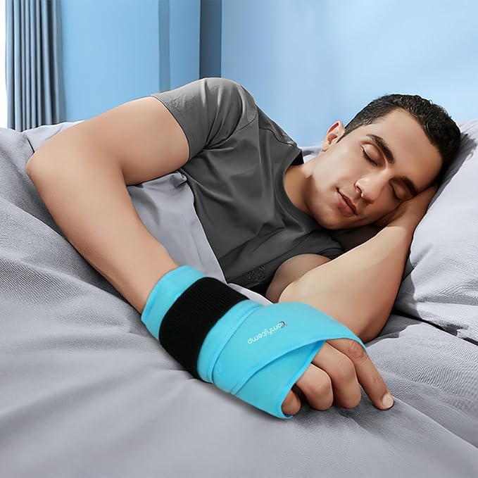 Comfytemp 24.5" Extra Long Wrist Ice Pack Wrap for Carpal Tunnel Relief | FSA Eligible HSA, Reusable Gel Wrist Brace Hot Cold Compress for Hand Forearm Pain, Arthritis, Computer Overuse Injuries