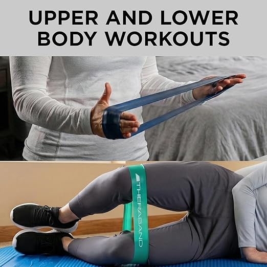THERABAND Resistance Band Loop, Exercise, Workout, Physical Therapy | Elastic resistance band for exercise, strength training, stretching and physical therapy