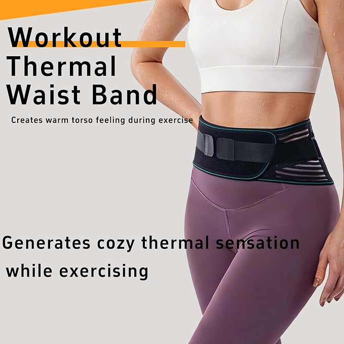 Lower Back Brace for Men and Women, Adjustable Lumbar Support Belt with Breathable Lightweight Design